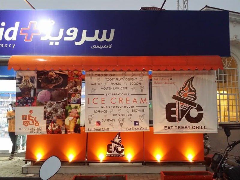 "Modern flex sign board design examples for shops, events, and businesses with bold typography and clear layouts