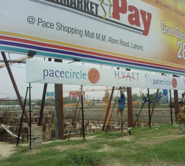 Custom hoarding board design for business branding