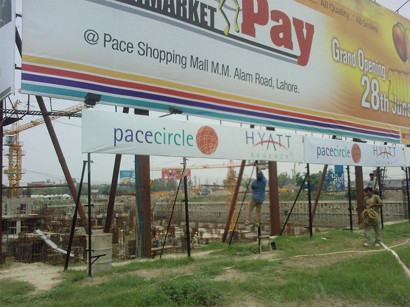 Custom hoarding board design for business branding